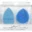 FACIAL EXFOLIATING SPONGE DUO - AZUL