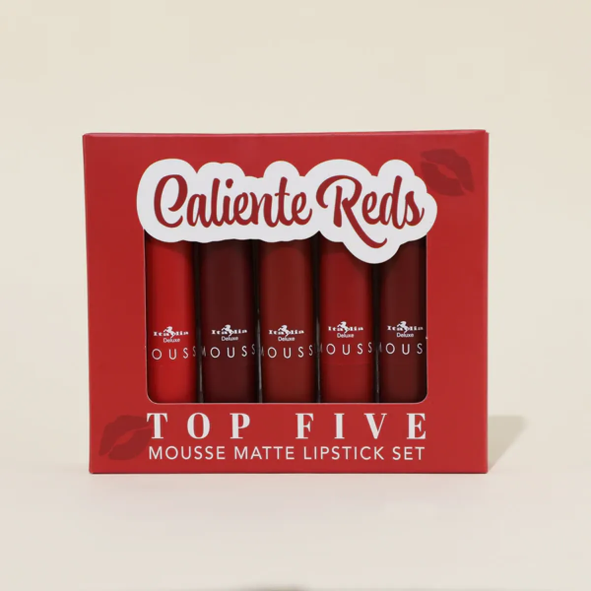 MOUSSE MATTE LIPSTICK – TOP FIVE SETS CALIENTE REDS SUPERNATURALHN MOUSSE MATTE LIPSTICK - TOP FIVE SETS - Imagen 1