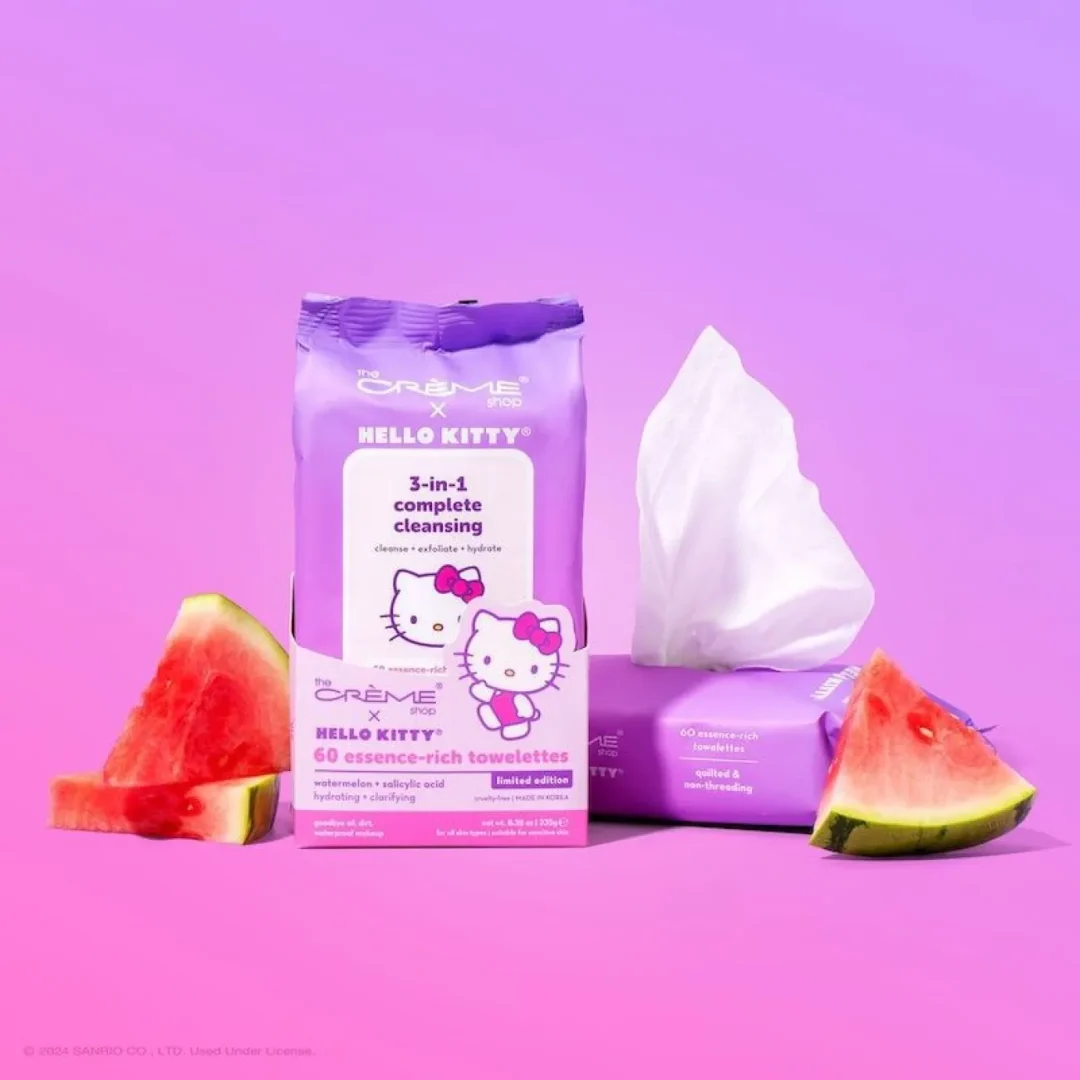 3-IN-1 COMPLETE CLEANSING TOWELETTES WATERMELON + SALICYLIC ACID 001 SUPERNATURALHN 3 IN 1 COMPLETE CLEANSING TOWELETTES WATERMELON + SALICYLIC ACID - Imagen 1