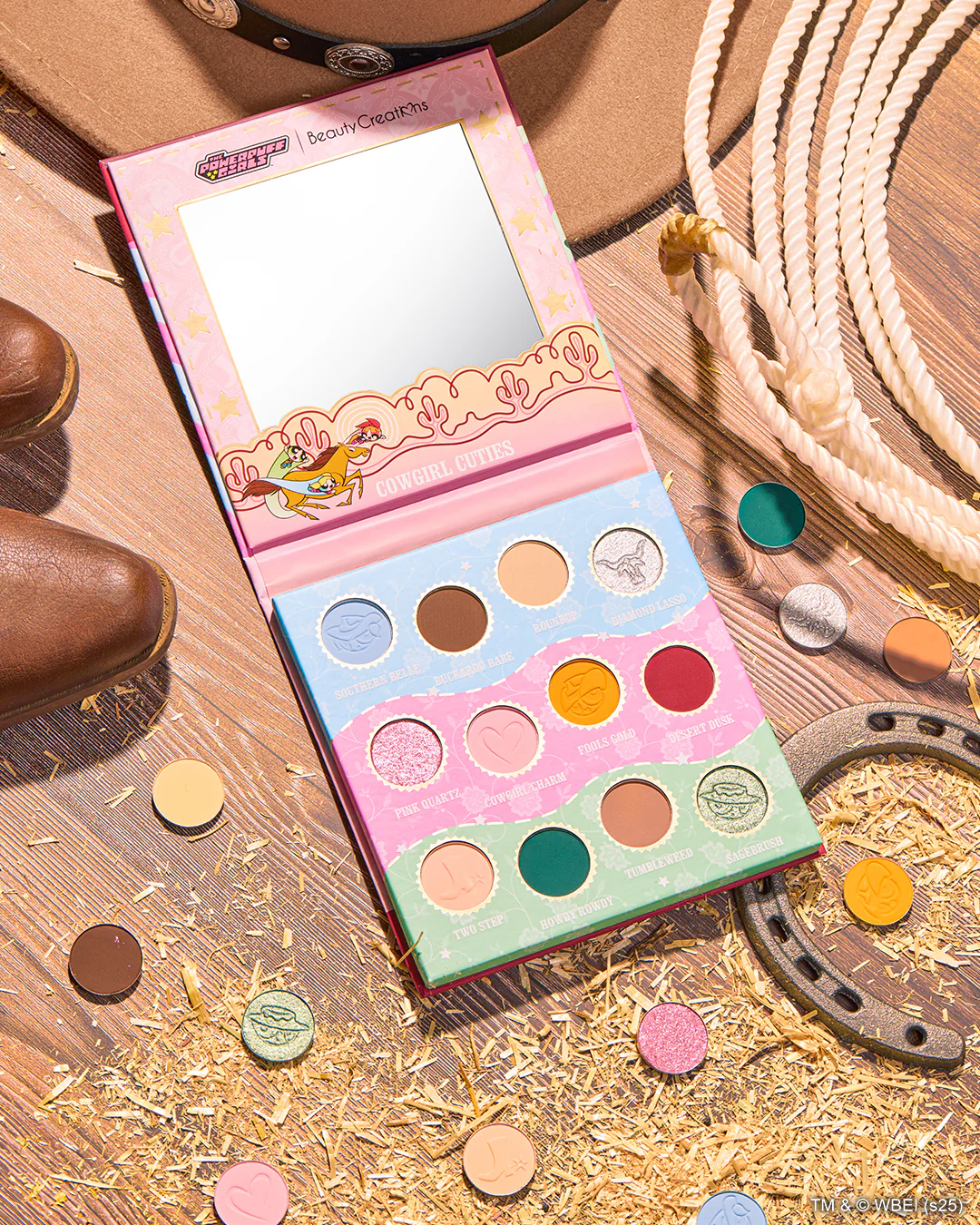 THE POWERPUFF GIRLS COWGIRL CUTIES SHADOW PALETTE 1 SUPERNATURALHN THE POWERPUFF GIRLS "COWGIRL CUTIES" SHADOW PALETTE - Imagen 1