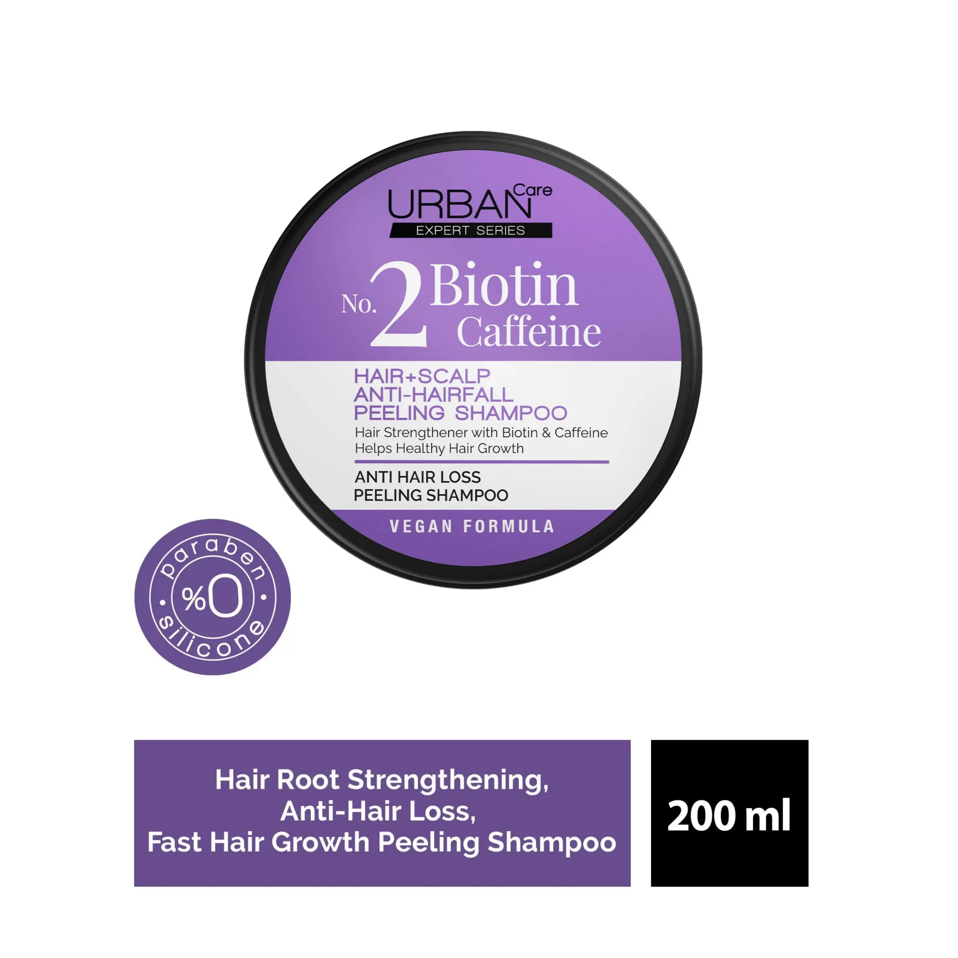 NO.2 BIOTIN CAFFEINE ANTI HAIR LOSS PEELING SHAMPOO 200G F1 SUPERNATURALHN NO.2 BIOTIN CAFFEINE ANTI HAIR LOSS PEELING SHAMPOO 200g - Imagen 1